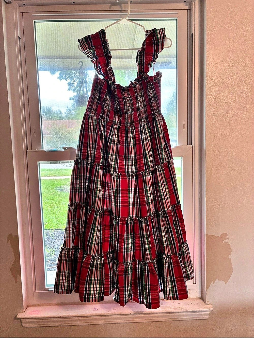 Crown & Ivy Plaid Maxi Dress in Red & Green Size 1X Like New
